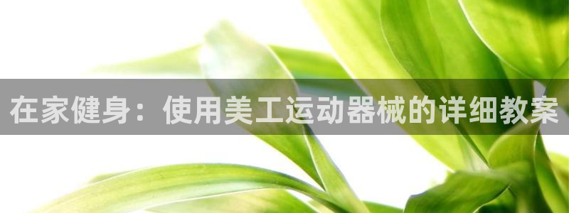 尊龙app认可ag发财网：在家健身：使用美工运动器械