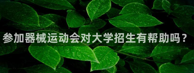 尊龙ag旗舰厅官网登录：参加器械运动会对大学招生有帮