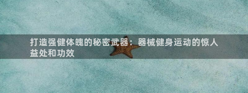 尊龙凯时网站赌愽做假吗：打造强健体魄的秘密武器：器械