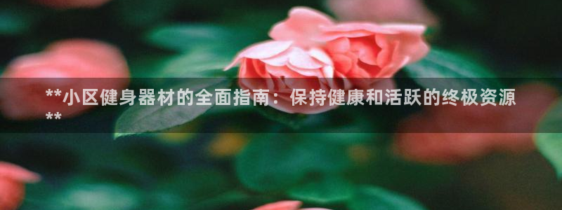 尊龙凯时代理：**小区健身器材的全面指南：保持健康和