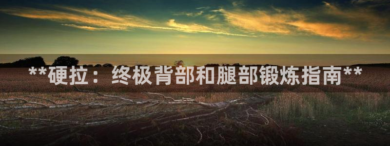 尊龙 am i blue：**硬拉：终极背部和腿部锻